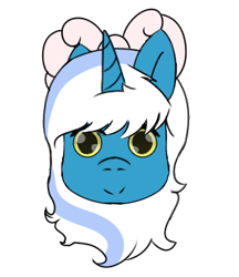 Size: 296x342 | Tagged: safe, artist:radicalzryan, oc, oc:fleurbelle, alicorn, pony, adorabelle, alicorn oc, bow, cute, female, hair bow, horn, mare, ocbetes, simple background, smiling, transparent background, wingding eyes, wings, yellow eyes