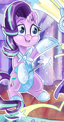 Size: 842x1591 | Tagged: safe, artist:sophie scruggs, idw, starlight glimmer, pony, unicorn, g4, spoiler:comic, spoiler:comic69, clothes, cropped, cute, female, glimmerbetes, magician outfit, mare, solo