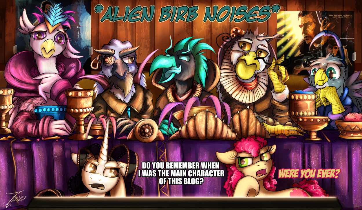 2445879 safe, artistjamescorck, gabby, gustave le grande, queen