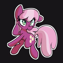 Size: 2500x2500 | Tagged: safe, artist:kindakismet, cheerilee, earth pony, pony, g4, black background, cheeribetes, cute, female, high res, mare, simple background, solo