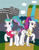 Size: 2382x3028 | Tagged: safe, artist:supahdonarudo, princess celestia, queen novo, alicorn, classical hippogriff, hippogriff, pony, fanfic:a royal getaway, between dark and dawn, g4, my little pony: friendship is magic, my little pony: the movie, city, cityscape, clothes, cloud, cover, fanfic art, hawaiian shirt, high res, ponytail, raised hoof, shirt, vacation, waterfall