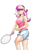 Size: 1400x2000 | Tagged: safe, artist:zachc, princess cadance, human, g4, clothes, female, humanized, looking away, solo, tennis ball, tennis racket