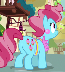 Size: 323x359 | Tagged: safe, screencap, cup cake, earth pony, pony, g4, the big mac question, butt, cropped, cup butt, female, plot, solo