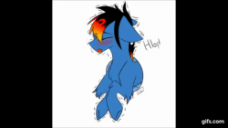 Size: 640x360 | Tagged: safe, artist:toptian, oc, oc only, earth pony, pony, animated, barely animated, blushing, earth pony oc, eyes closed, gif, male, open mouth, solo, stallion