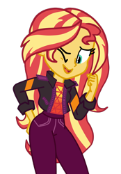 Size: 834x1200 | Tagged: safe, artist:gmaplay, sunset shimmer, equestria girls, equestria girls series, g4, sunset's backstage pass!, spoiler:eqg series (season 2), female, literal butthurt, pain, simple background, solo, spanked, spanking, transparent background