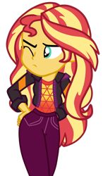 Size: 700x1200 | Tagged: safe, artist:gmaplay, sunset shimmer, equestria girls, equestria girls series, g4, sunset's backstage pass!, spoiler:eqg series (season 2), butt touch, female, hand on butt, hand on hip, literal butthurt, pain, simple background, solo, spanked, spanking, transparent background