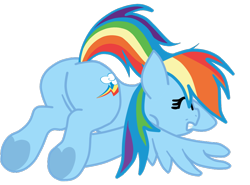 Size: 926x684 | Tagged: safe, artist:gmaplay, rainbow dash, pegasus, pony, ass up, butt, face down ass up, female, mare, plot, rainbutt dash, simple background, solo, trace, transparent background