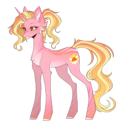Size: 1406x1388 | Tagged: safe, artist:monogy, luster dawn, pony, unicorn, g4, cheek fluff, chest fluff, cute, ear fluff, female, lusterbetes, mare, redesign, simple background, smiling, solo, transparent background