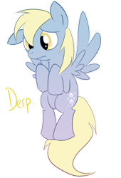 Size: 1700x2500 | Tagged: safe, artist:ecokitty, derpy hooves, pegasus, pony, g4, female, mare, simple background, solo, transparent background, worried