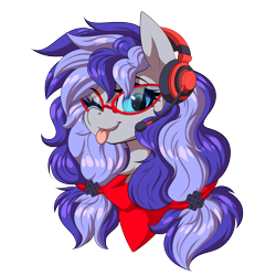 Size: 5000x5000 | Tagged: safe, artist:ask-colorsound, oc, oc only, oc:cinnabyte, earth pony, pony, :p, absurd resolution, adorkable, bandana, cinnabetes, cute, dork, expressions, female, gaming headset, glasses, headphones, headset, icon, mare, meganekko, pigtails, reference, simple background, smiling, solo, tongue out, transparent background