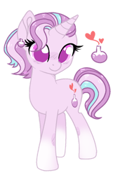 Size: 600x877 | Tagged: safe, artist:rose-moonlightowo, oc, oc only, pony, unicorn, female, magical lesbian spawn, mare, offspring, parent:potion nova, parent:starlight glimmer, simple background, solo, transparent background