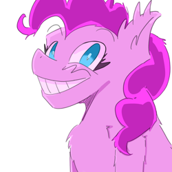 Size: 4000x4000 | Tagged: safe, artist:syntonic, pinkie pie, earth pony, pony, g4, female, simple background, solo