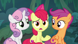 Size: 1920x1080 | Tagged: safe, screencap, apple bloom, scootaloo, sweetie belle, g4, the big mac question, cutie mark, cutie mark crusaders, the cmc's cutie marks