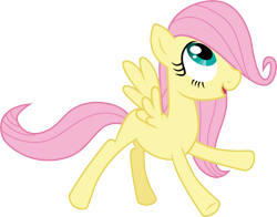 Size: 3827x3000 | Tagged: safe, artist:cloudy glow, fluttershy, pegasus, pony, g4, the cutie mark chronicles, .ai available, female, filly, filly fluttershy, flying, high res, looking up, open mouth, open smile, simple background, smiling, solo, spread wings, transparent background, vector, wings, younger