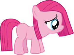 Size: 4026x3000 | Tagged: safe, artist:cloudy glow, pinkie pie, earth pony, pony, g4, the cutie mark chronicles, .ai available, female, filly, filly pinkie pie, frown, high res, looking down, pinkamena diane pie, sad, side view, simple background, solo, transparent background, vector, younger