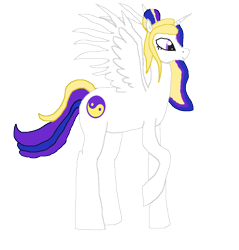 Size: 1002x1047 | Tagged: safe, artist:mlp-headstrong, oc, oc only, oc:pristine, alicorn, pony, alicorn oc, horn, simple background, solo, transparent background, wings