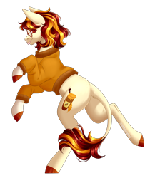 Size: 2008x2388 | Tagged: safe, artist:ohhoneybee, oc, oc only, oc:sweet honey, earth pony, pony, clothes, female, glasses, high res, mare, simple background, solo, sweater, transparent background