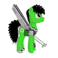 Size: 1280x1280 | Tagged: safe, artist:zocidem, oc, oc only, oc:wrench, earth pony, pony, armor, artificial wings, augmented, digital art, earth pony oc, harness, male, male oc, mechanical wing, simple background, solo, stallion, stallion oc, tack, transparent background, wings