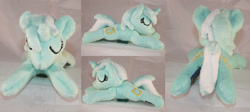 Size: 4017x1800 | Tagged: safe, artist:bastler, lyra heartstrings, pony, unicorn, g4, eyes closed, irl, photo, plushie, sleeping