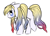Size: 805x575 | Tagged: safe, artist:f-lowers088, oc, oc only, earth pony, pony, earth pony oc, floppy ears, harley quinn, ponified, simple background, solo, white background