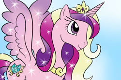 Size: 850x566 | Tagged: safe, artist:shadow4one, princess cadance, alicorn, pony, g4, female, looking up, mare, solo, sparkle, sparkles