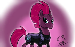 Size: 935x595 | Tagged: safe, artist:shadow4one, tempest shadow, pony, unicorn, g4, broken horn, female, horn, looking at you, scar, solo
