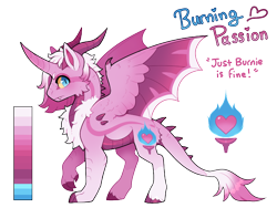 Size: 1040x780 | Tagged: safe, artist:lastnight-light, oc, oc only, oc:burning passion, dracony, dragon, hybrid, pony, horn, horns, hybrid wings, male, simple background, solo, transparent background, wings