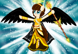 Size: 2000x1384 | Tagged: safe, artist:php185, pegasus, pony, black wings, book, male, scepter, solo, wings
