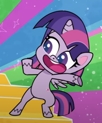 Size: 383x463 | Tagged: safe, screencap, twilight sparkle, alicorn, pony, g4.5, my little pony: pony life, sportacular spectacular musical musak-ular, bipedal, cropped, cute, female, open mouth, pose, solo, twiabetes, twilight sparkle (alicorn), we shine brighter together