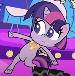 Size: 394x404 | Tagged: safe, screencap, twilight sparkle, alicorn, pony, g4.5, my little pony: pony life, sportacular spectacular musical musak-ular, bipedal, cropped, cute, female, jewelry, necklace, shocked, solo, sunglasses, twiabetes, twilight sparkle (alicorn), we shine brighter together