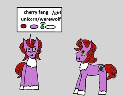 Size: 920x721 | Tagged: safe, artist:ask-luciavampire, oc, pony, unicorn, tumblr, warewolf pony