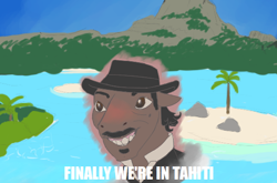 Size: 538x356 | Tagged: safe, earth pony, pony, drawpile, dutch, dutch van der linde, meme, ponified, red dead redemption, red dead redemption 2, shitposting, solo, tahiti