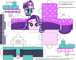 Size: 2979x2354 | Tagged: safe, artist:grapefruitface1, starlight glimmer, equestria girls, equestria girls specials, g4, beanie, craft, cubeecraft, design, female, hat, high res, papercraft, printable, solo