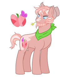 Size: 1720x2084 | Tagged: safe, artist:rose-moonlightowo, oc, oc only, earth pony, pony, male, offspring, parent:big macintosh, parent:princess cadance, parents:cadmac, simple background, solo, stallion, straw in mouth, transparent background