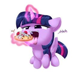 Size: 3000x3000 | Tagged: safe, artist:acersiii, derpibooru exclusive, twilight sparkle, oc, oc:tiny jasmini, alicorn, pegasus, pony, g4, cookie, dialogue, drool, drool string, duo, duo female, esophagus, female, fetish, flower, flower in hair, food, high res, imminent vore, maw, mawshot, micro, mouth, open mouth, oral invitation, ponies in food, salivating, simple background, slimy, smol, taste buds, tiny, tiny ponies, tongue out, transparent background, twilight sparkle (alicorn), twipred, unwilling prey, uvula