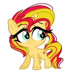 Size: 2386x2427 | Tagged: safe, artist:emberslament, sunset shimmer, pony, unicorn, g4, g4.5, my little pony: pony life, cute, female, g4 to g4.5, heart eyes, high res, mare, shimmerbetes, simple background, transparent background, wingding eyes