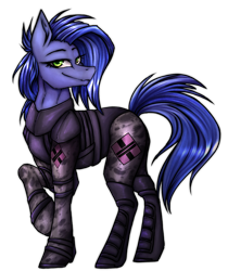 Size: 1144x1364 | Tagged: safe, artist:vidakadraws, oc, oc only, oc:azure, earth pony, pony, armor, army, body armor, bodysuit, boots, camouflage, clothes, corporation, digital, digital art, digital painting, female, logo, looking at you, mare, raised hoof, security armor, security guard, shoes, side view, simple background, soldier, soldier pony, suit, transparent, transparent background