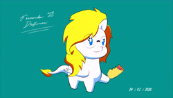 Size: 10887x6125 | Tagged: safe, alternate version, artist:fernandojc-draftsman, oc, oc only, pegasus, pony, burrito, chibi, food, glasses, hoof hold, leonine tail, pegasus oc, signature, simple background, solo, wings