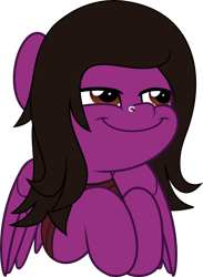 Size: 3667x5000 | Tagged: safe, artist:jhayarr23, part of a set, pegasus, pony, bust, clothes, commission, male, nose piercing, pierce the veil, piercing, ponified, shirt, simple background, smug, solo, stallion, t-shirt, transparent background, vic fuentes, wings, ych result