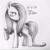 Size: 1280x1280 | Tagged: safe, artist:wourdeluck, fluttershy, pegasus, pony, g4, crosshatch, female, grayscale, inktober, mare, monochrome, no pupils, raised hoof, solo, traditional art