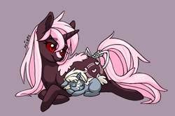 Size: 2048x1360 | Tagged: safe, artist:ameliacostanza, oc, oc only, pony, unicorn, female, filly, lying down, mare, prone, red sclera