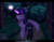 Size: 3200x2500 | Tagged: safe, artist:selena9966, twilight sparkle, oc, oc:nyx, alicorn, pony, g4, alicorn oc, forest, high res, horn, magic, mama twilight, night, rain, twilight sparkle (alicorn), wing umbrella, wings