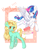 Size: 2200x2600 | Tagged: safe, artist:yy, oc, oc only, oc:lucent starscape, oc:rain string, oc:星夜流光, oc:雨瑟琴弦, alicorn, pony, unicorn, alicorn oc, duo, happy birthday, high res, horn, unicorn oc, wings