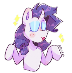 Size: 758x770 | Tagged: safe, artist:redrose26, rarity, pony, unicorn, g4, female, lipstick, simple background, solo, transparent background