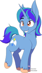 Size: 1372x2368 | Tagged: safe, artist:notetaker, oc, oc only, oc:star sky, pony, unicorn, commission, male, simple background, solo, transparent background