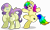 Size: 7600x4600 | Tagged: safe, artist:rainbowtashie, oc, oc:charitable nature, oc:rainbow tashie, alicorn, earth pony, pegasus, pony, unicorn, alicorn oc, bipedal, butt, commissioner:bigonionbean, cutie mark, extra thicc, female, flank, fusion, fusion:fluttershy, fusion:rarity, horn, losing balance, mare, parent:fluttershy, parent:rarity, plot, simple background, transparent background, wings, writer:bigonionbean