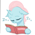 Size: 2600x2600 | Tagged: safe, artist:maren, ocellus, changeling, g4, book, cute, diaocelles, eyes closed, female, high res, hoof hold, onomatopoeia, simple background, sleeping, solo, sound effects, that changeling sure does love books, white background, zzz