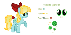 Size: 4000x1997 | Tagged: safe, artist:darbypop1, oc, oc only, oc:clover sparks, pony, bow, female, hair bow, mare, simple background, solo, transparent background