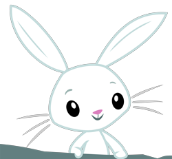 Size: 6037x5582 | Tagged: safe, artist:starcollider, derpibooru exclusive, angel bunny, rabbit, castle mane-ia, g4, .svg available, angelbetes, animal, cute, male, rock, show accurate, simple background, smiling, solo, svg, transparent background, vector