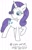 Size: 683x1070 | Tagged: safe, artist:cmara, rarity, pony, unicorn, g4, eyeshadow, female, makeup, mare, raised hoof, simple background, smiling, smirk, solo, traditional art, white background